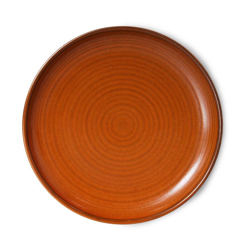 HKliving Assiette secondaire Home Chef o20 cm Burned orange