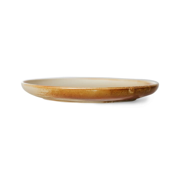 Assiette secondaire Home Chef Ø20 cm, Rustic cream-brown HKliving