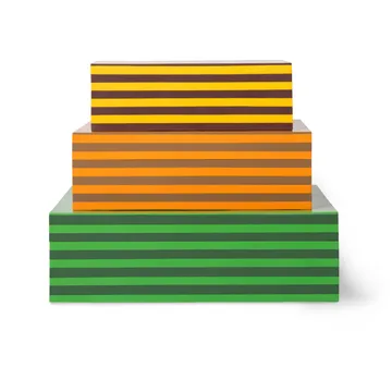 Boîte de stockage avec couvercle 3 pièces - Dawn - HKliving