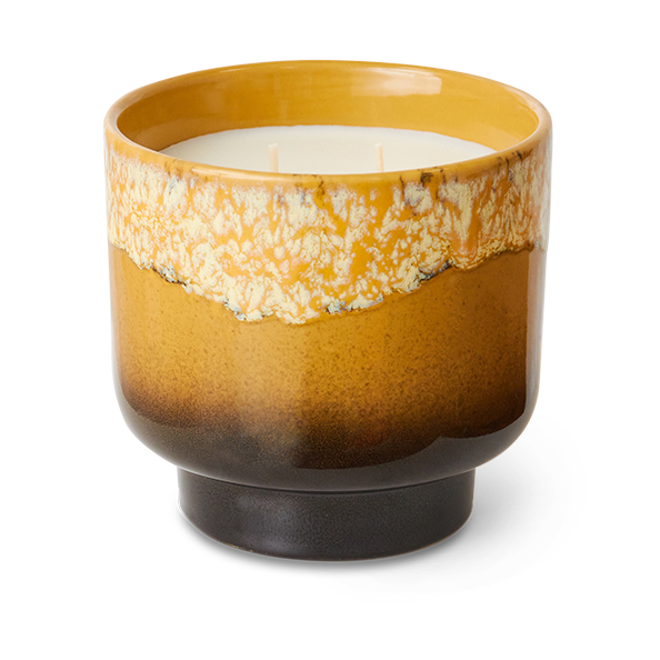 HKliving Bougie parfumée 70's 50 h Valencia | Design Scandinave | Bougies parfumées & diffuseurs | Marron