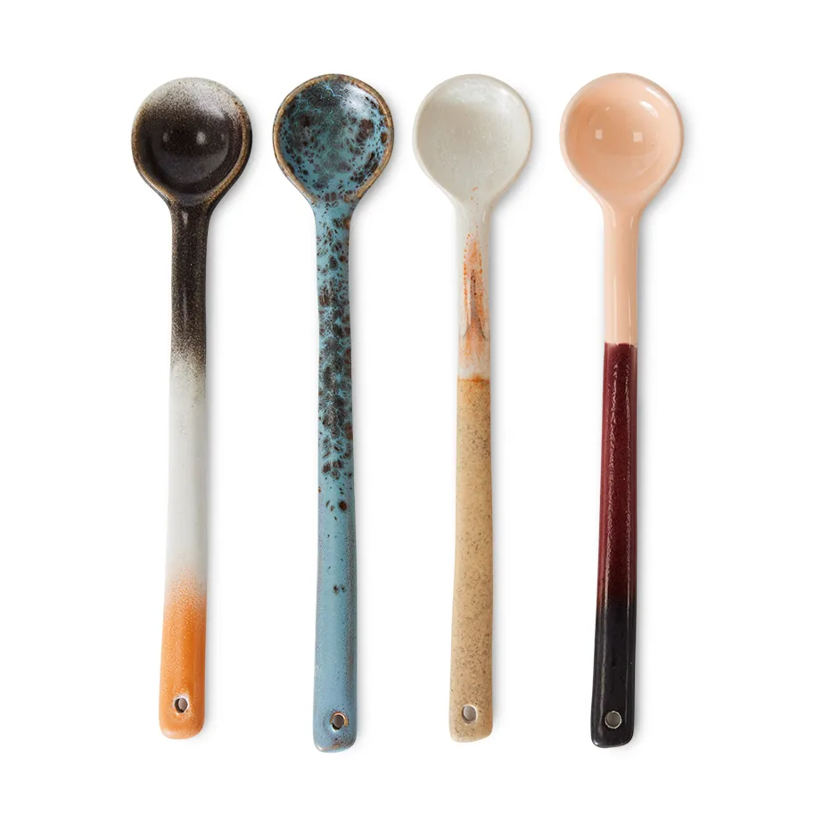 Cuillère en céramique 70's L lot de 4, Breeze HKliving