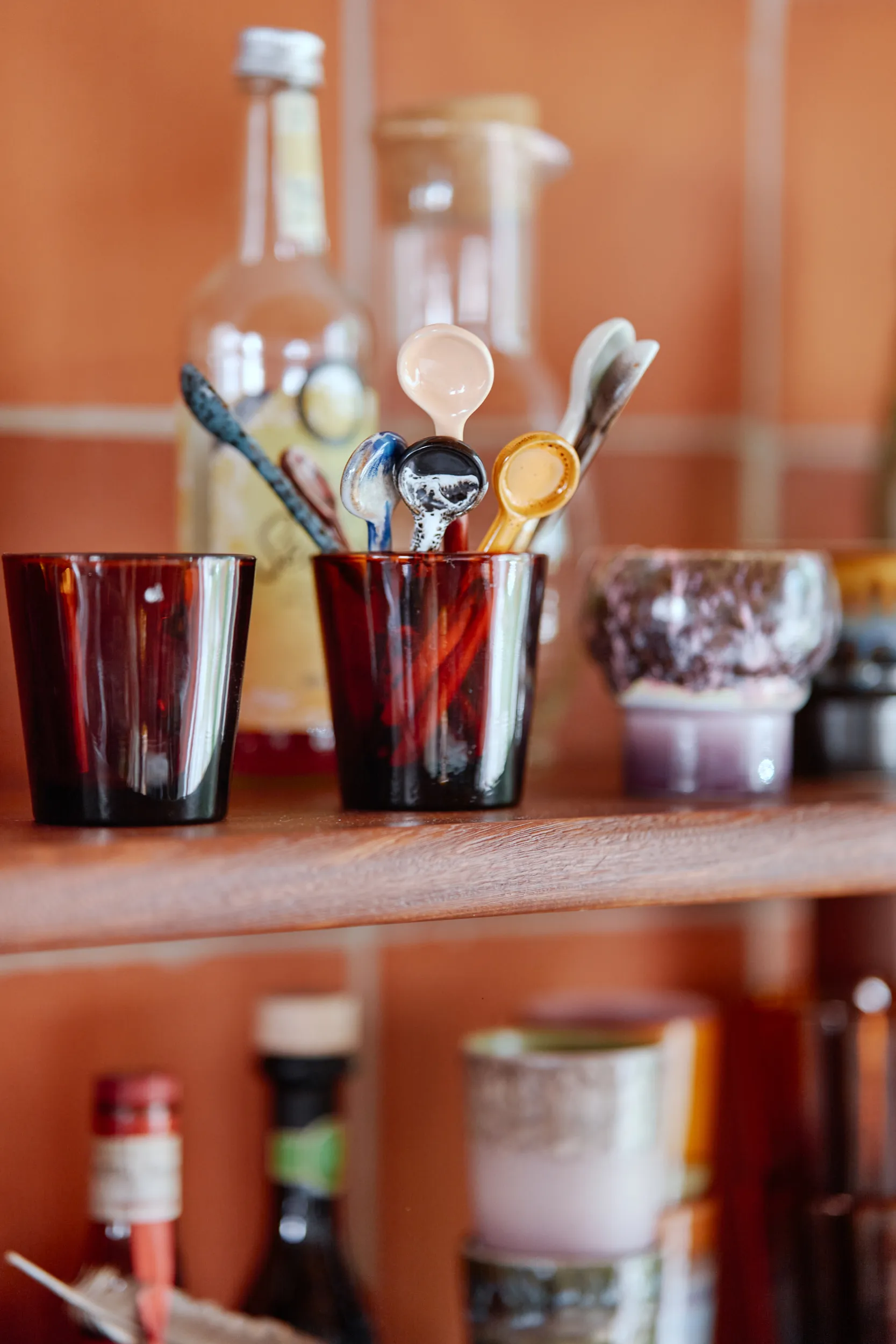 Cuillère en céramique 70's M, lot de 4, Force HKliving