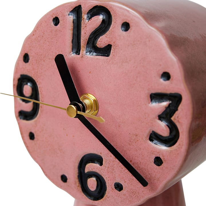Horloge en céramique rétro 16,2 cm, Pink HKliving