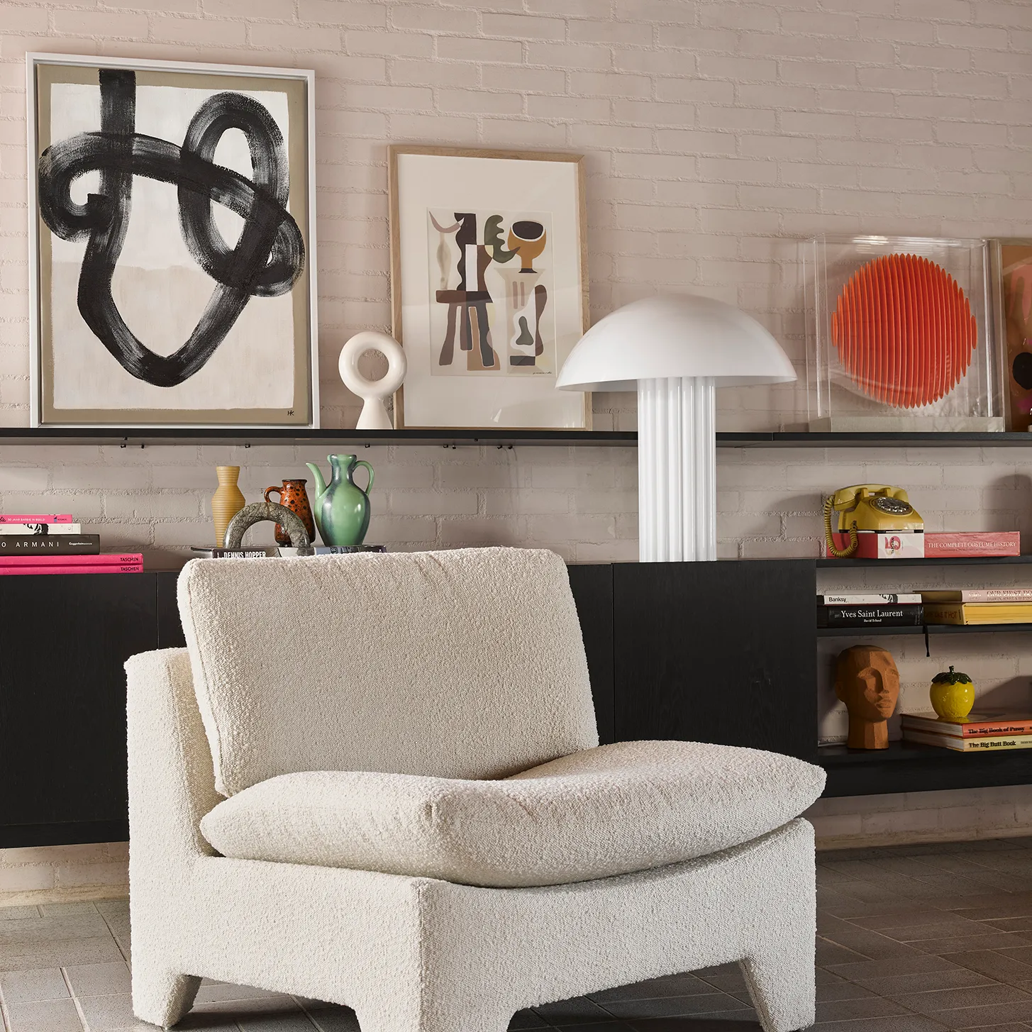 Lampe de table Cupola 61 cm, Blanc HKliving