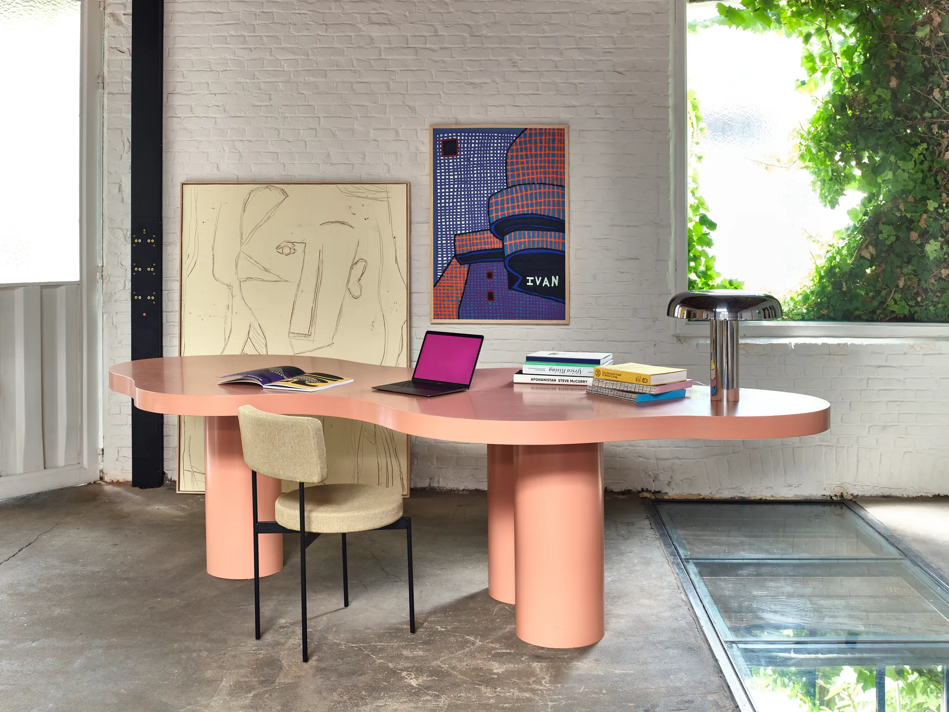 Lampe de table mushroom HK Living, Chrome HKliving