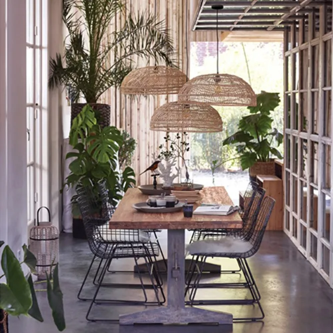 Lampe en osier HKliving, Nature HKliving