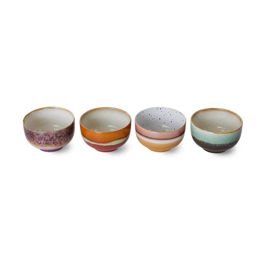 Lot de 4 bols 70's Ø13,5 cm, Geyser HKliving