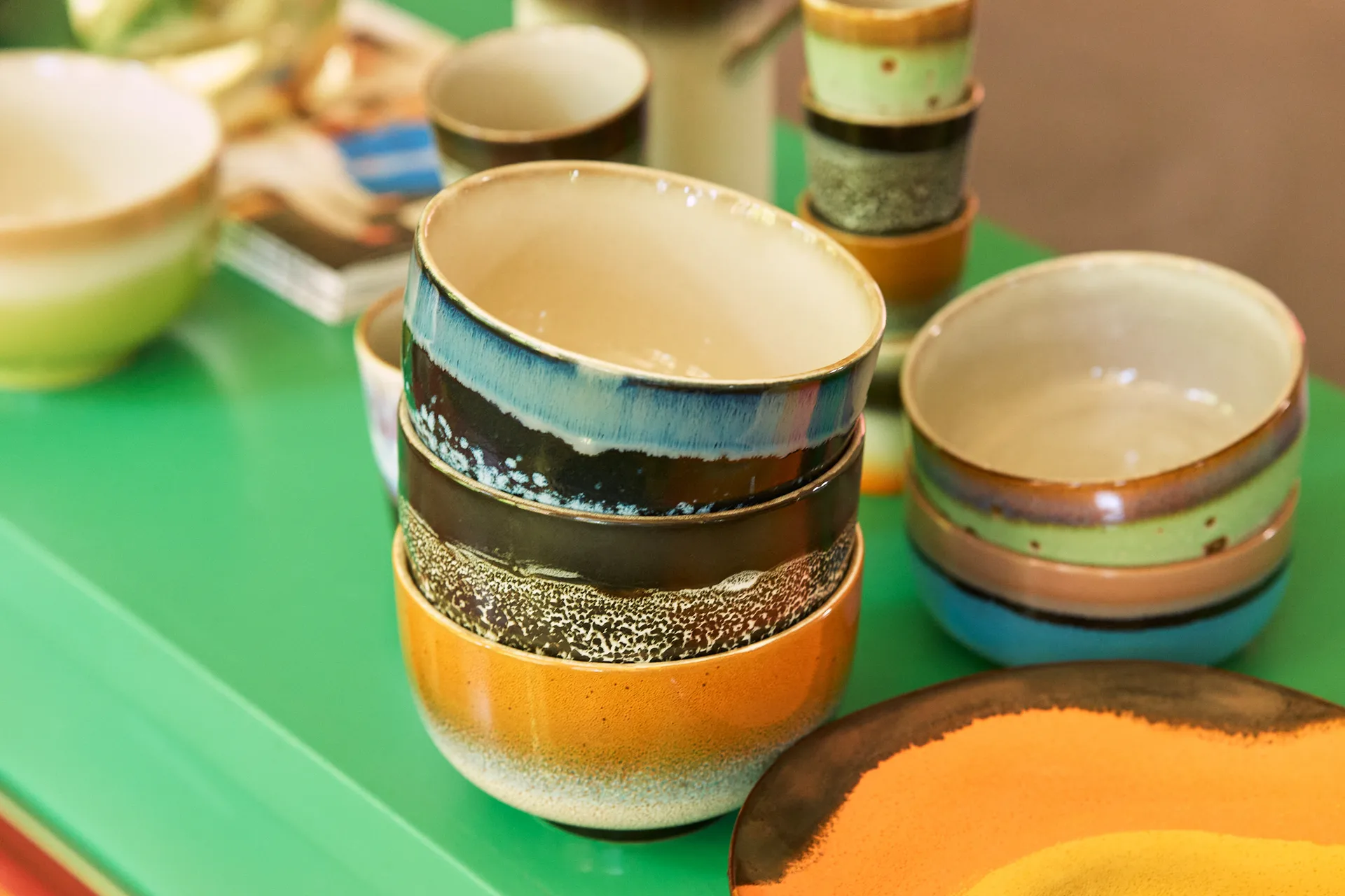 Lot de 4 bols 70's Ø13,5 cm, Groovy HKliving