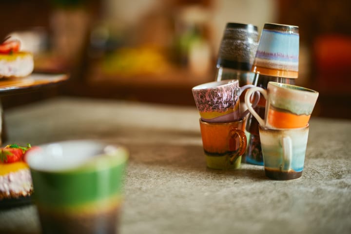 Lot de 4 tasses à espresso 70's - Retro - HKliving