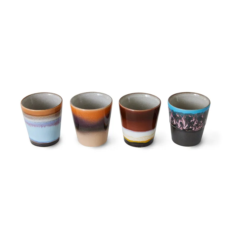 Lot de 4 tasses ristretto 70's, Solar HKliving