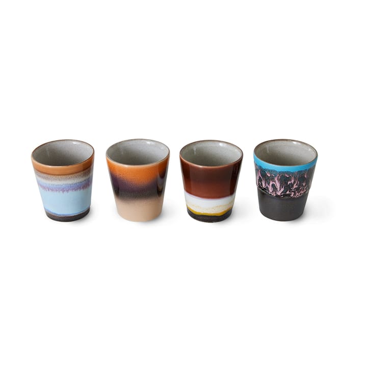 Lot de 4 tasses ristretto 70's - Solar - HKliving