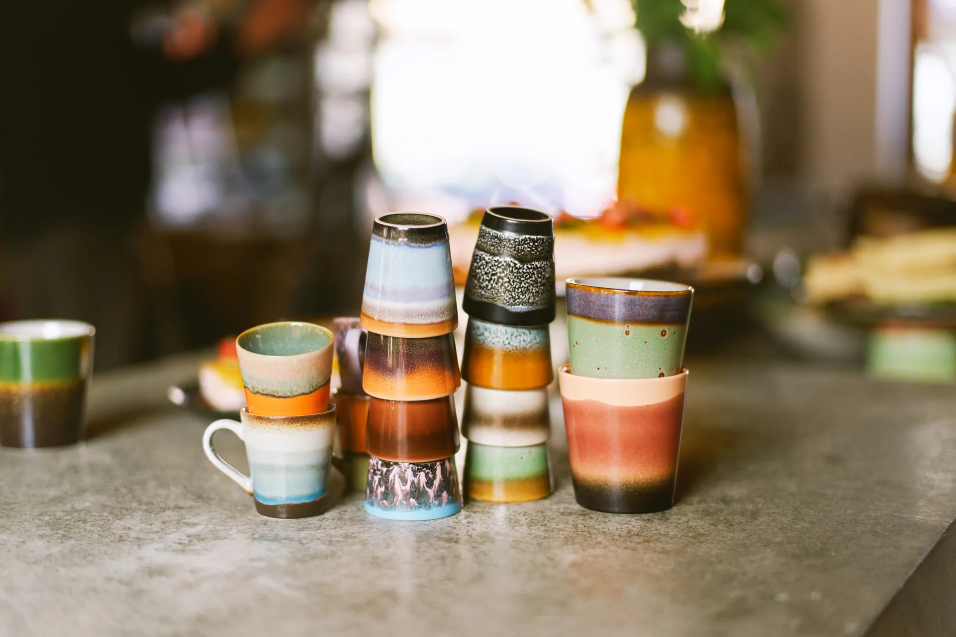 Lot de 4 tasses ristretto 70's, Solar HKliving