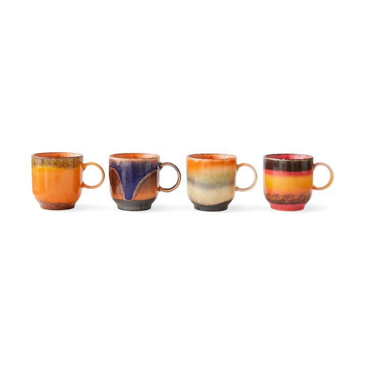 Mug 70's 25 cl, lot de 4, Brazil HKliving