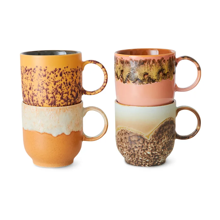 Mug 70's 25 cl, lot de 4, Cape HKliving