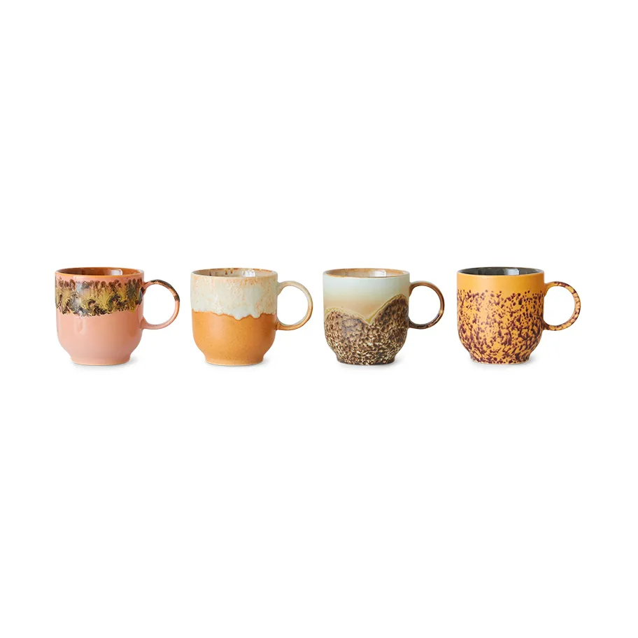 Mug 70's 25 cl, lot de 4, Cape HKliving