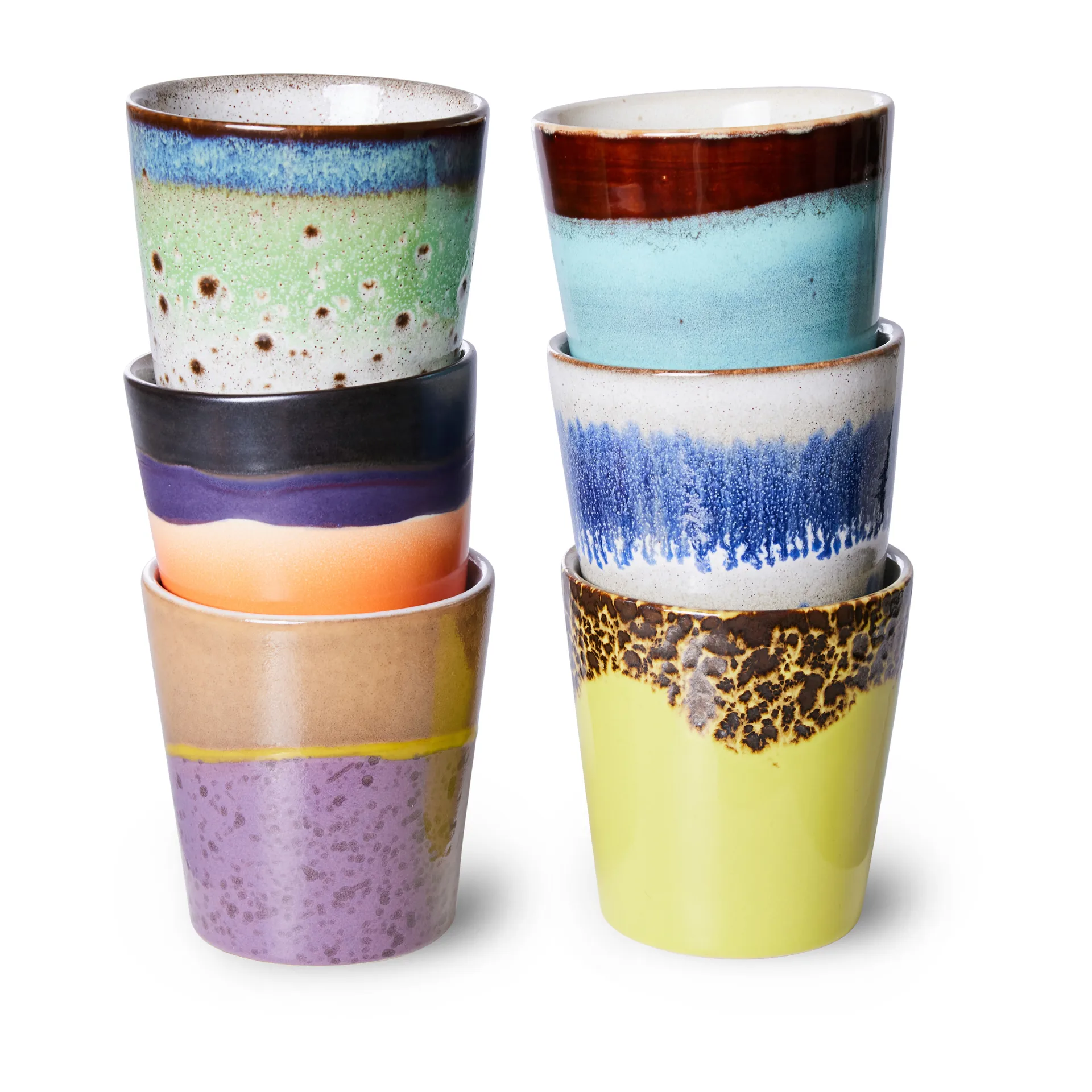 Mug 70’s lot de 6, Multi HKliving