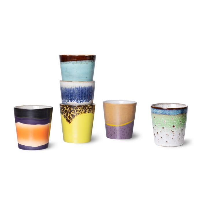 Mug 70’s lot de 6, Multi HKliving