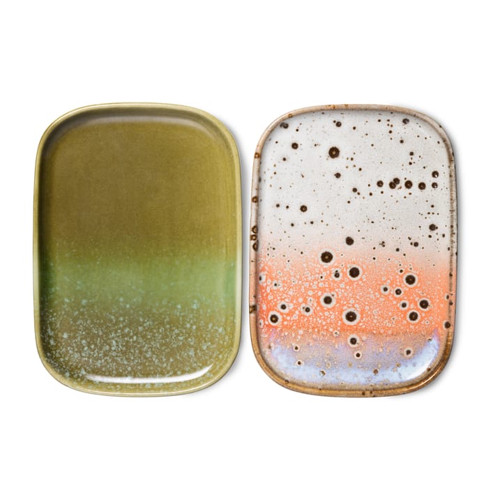 Petit plateau 70's lot de 2 - Asteroids / Grass - HKliving