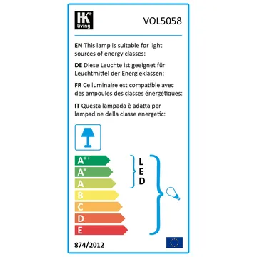 Pied pour lampe Ribbed - Blanc - HKliving