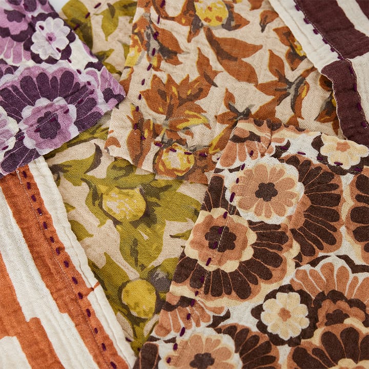 Serviette en coton Floral 30x30 cm, lot de 2, Burgundy HKliving