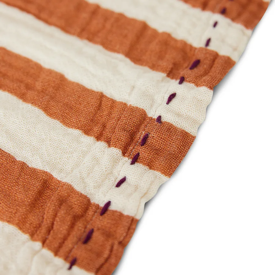 Serviette en coton Striped 30x30 cm, lot de 2, Tangerine HKliving