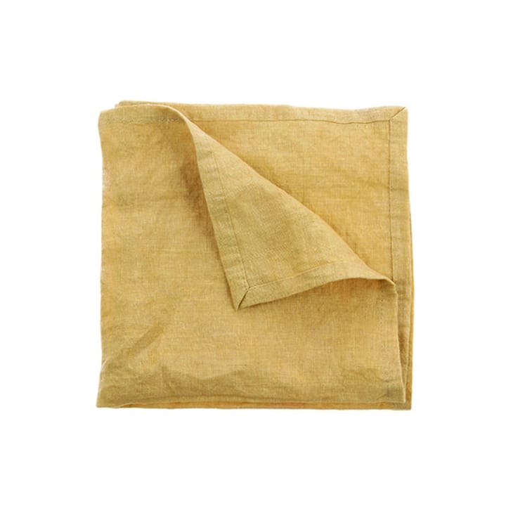 Serviettes en lin HKliving lot de 2 - jaune - HKliving