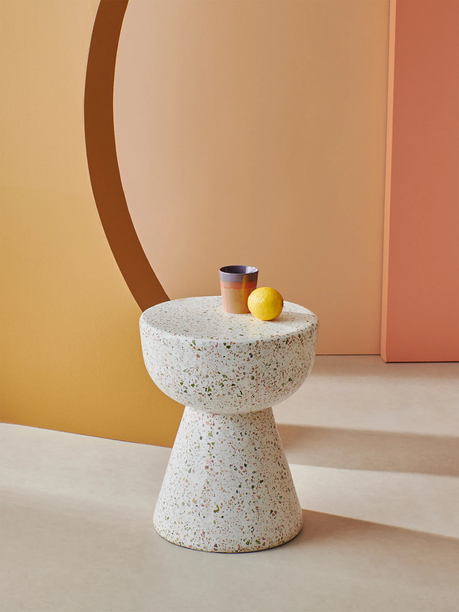 Table d'appoint Terrazzo Ø35 cm, Terrazzo multicolour HKliving