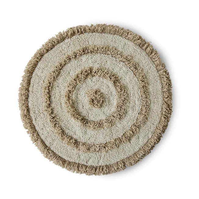 Tapis de de bain HK Living Ø80 cm, Cream HKliving