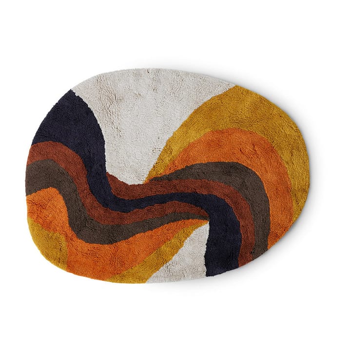 Tapis de salle de bain Retro swirl 90x120 cm - Retro multicolours - HKliving