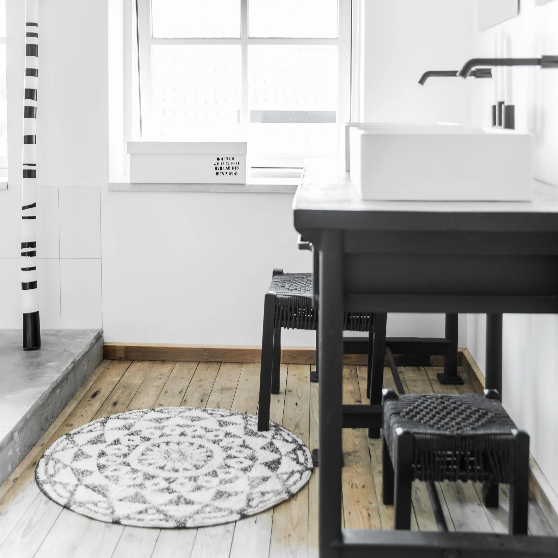 Tapis de salle de bain rond HKliving, Ø 60 cm HKliving