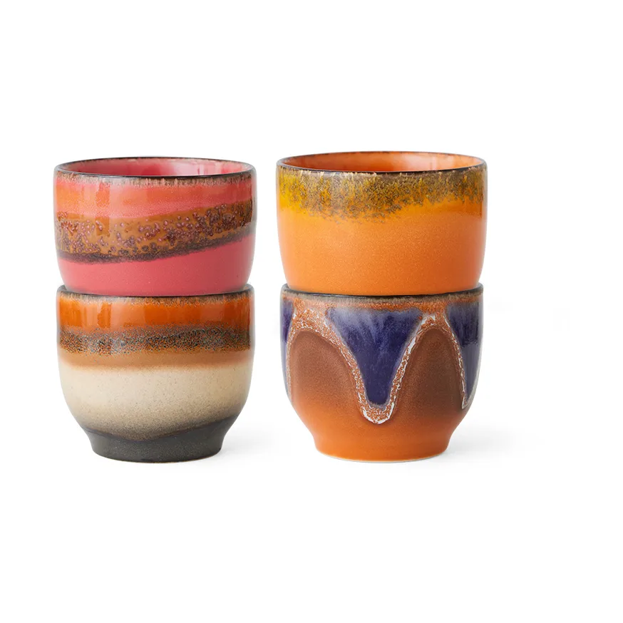 Tasse 70's 25 cl lot de 4, Java HKliving