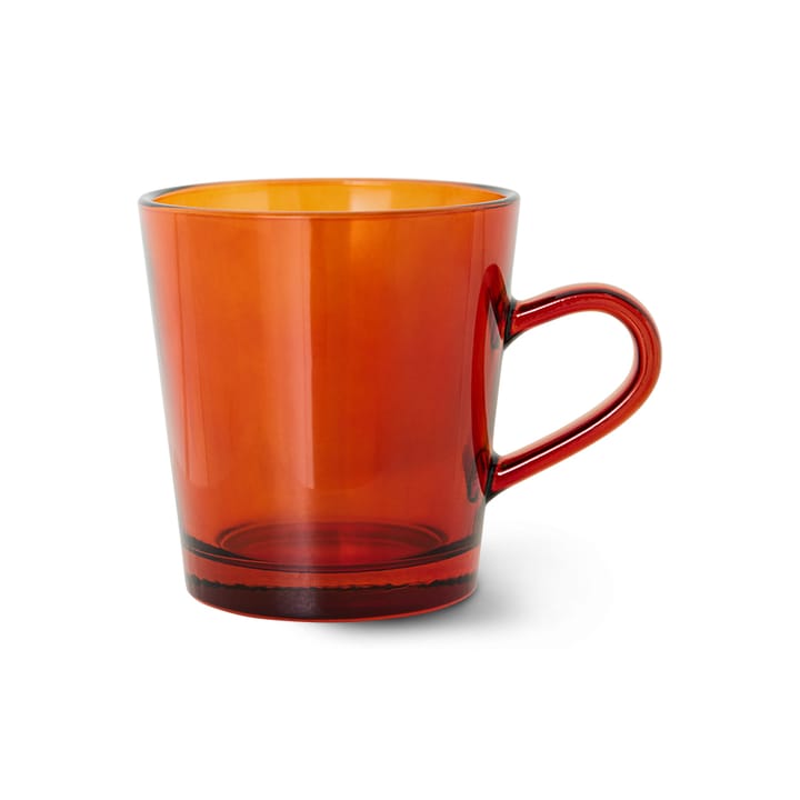 Tasse à café 70's glassware 20 cl, lot de 4 - Amber brown - HKliving