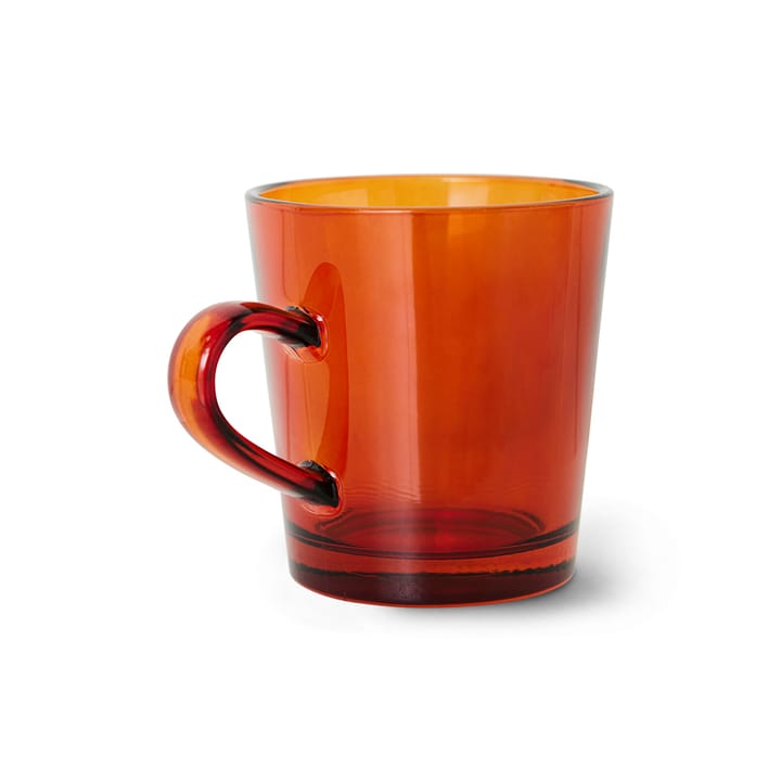 Tasse à café 70's glassware 20 cl, lot de 4 - Amber brown - HKliving