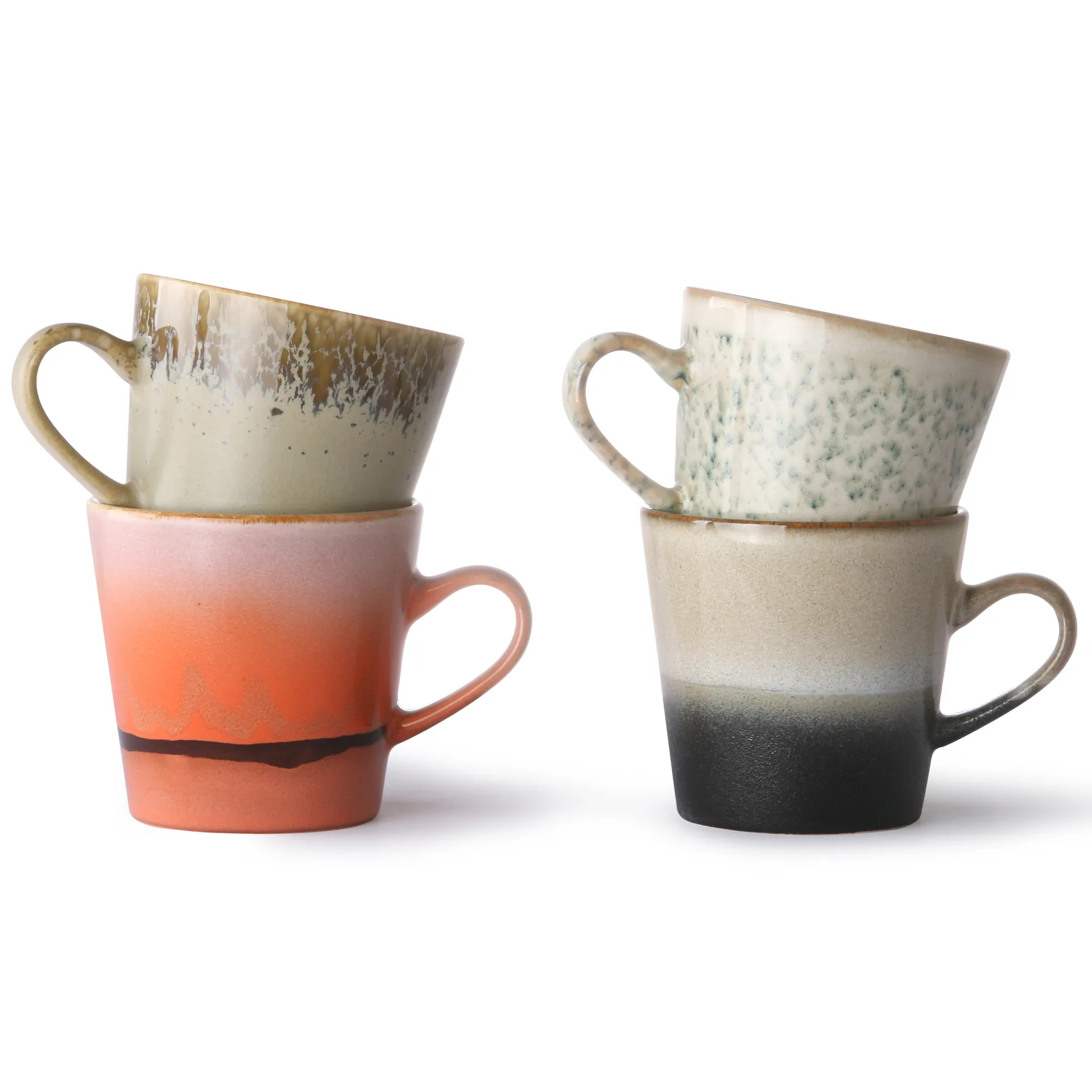 Tasse à caffè Americano 70's 26 cl 4 Pièces, Multi HKliving