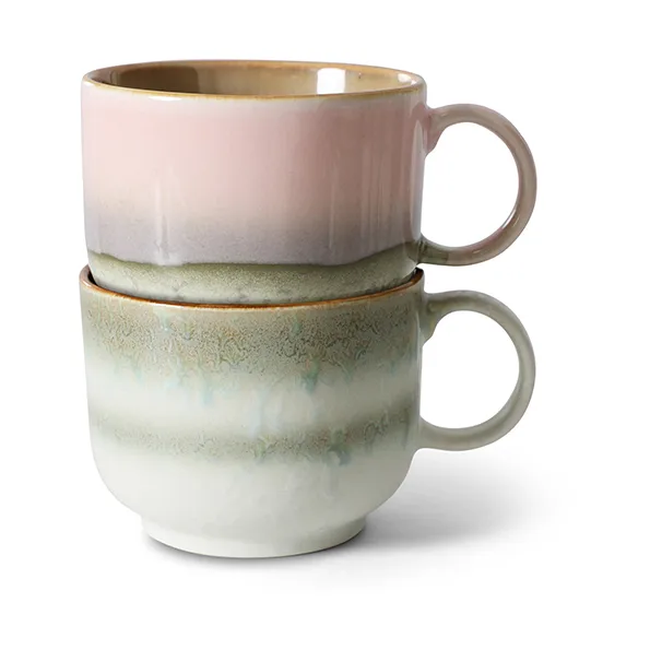 Tasse à thé 70's 42,5 cl, 2 pièces, Nova HKliving