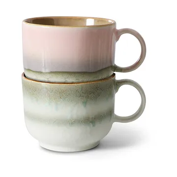 Tasse à thé 70's 42,5 cl, 2 pièces - Nova - HKliving