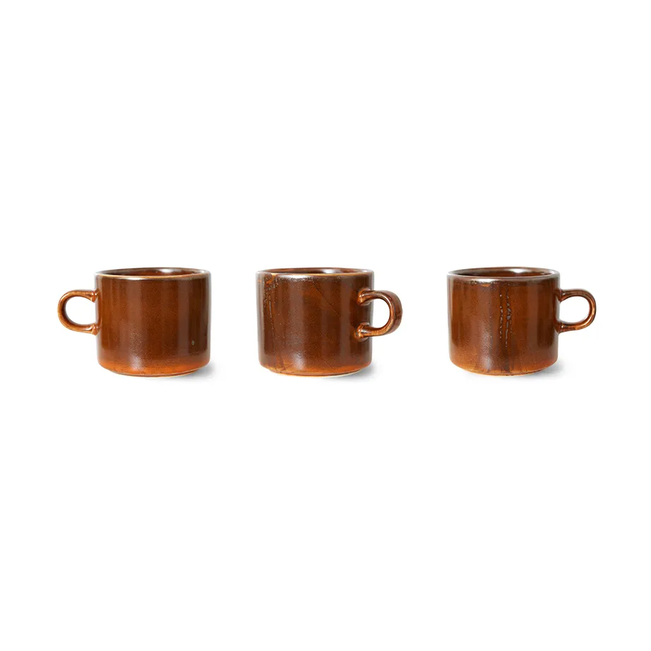 Tasse avec soucoupe Home Chef 22 cl, Burned orange HKliving