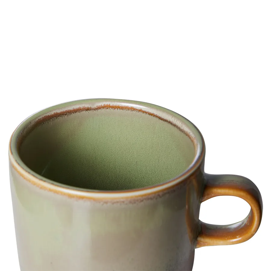 Tasse avec soucoupe Home Chef 22 cl, Moss green HKliving