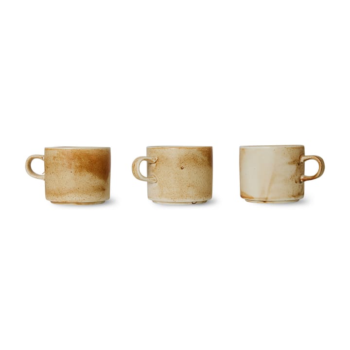 Tasse avec soucoupe Home Chef 22 cl - Rustic cream-brown - HKliving