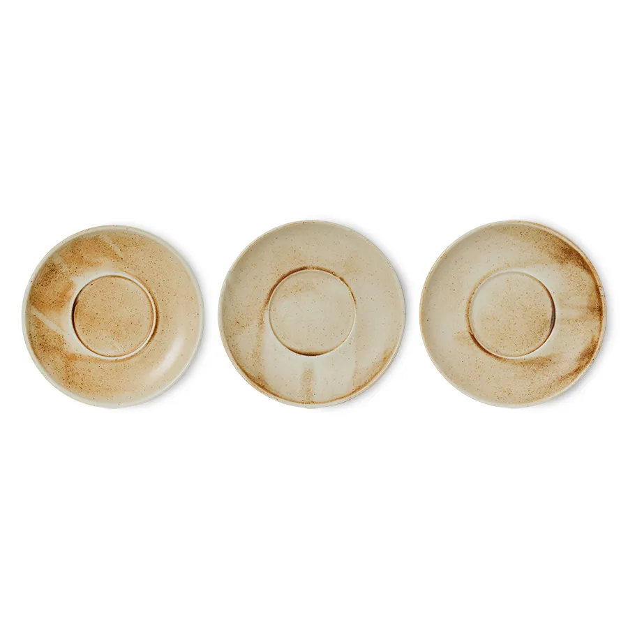 Tasse avec soucoupe Home Chef 22 cl, Rustic cream-brown HKliving