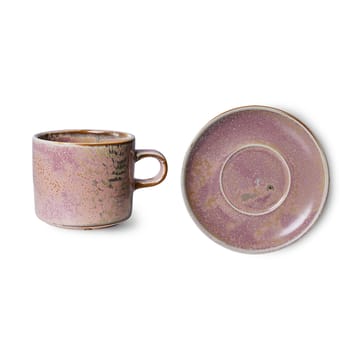 Tasse avec soucoupe Home Chef 22 cl - Rustic pink - HKliving
