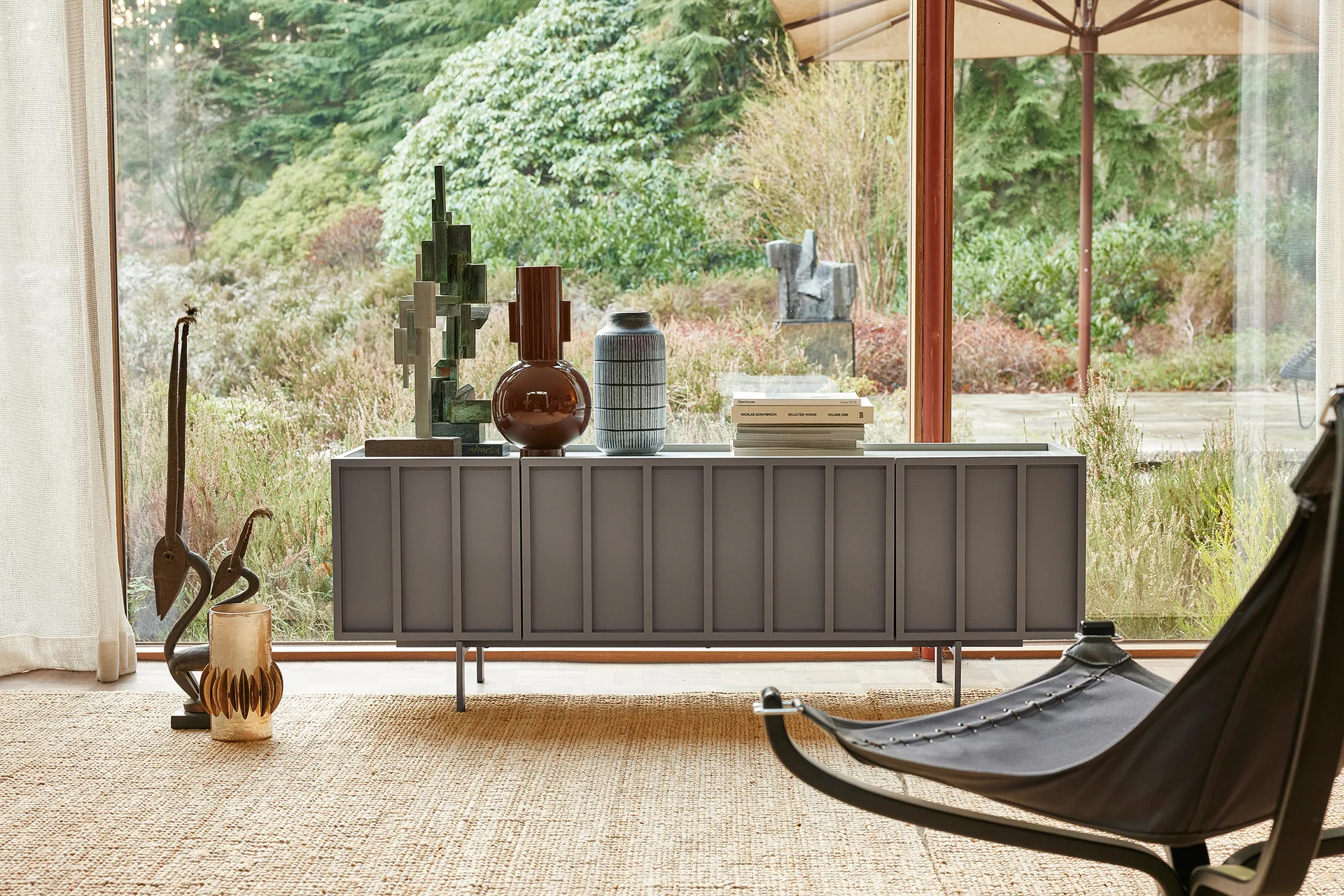 Vase Ceramic large 42,5, Espresso HKliving