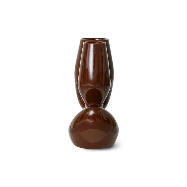 Vase Ceramic organic large 25 cm - Espresso - HKliving