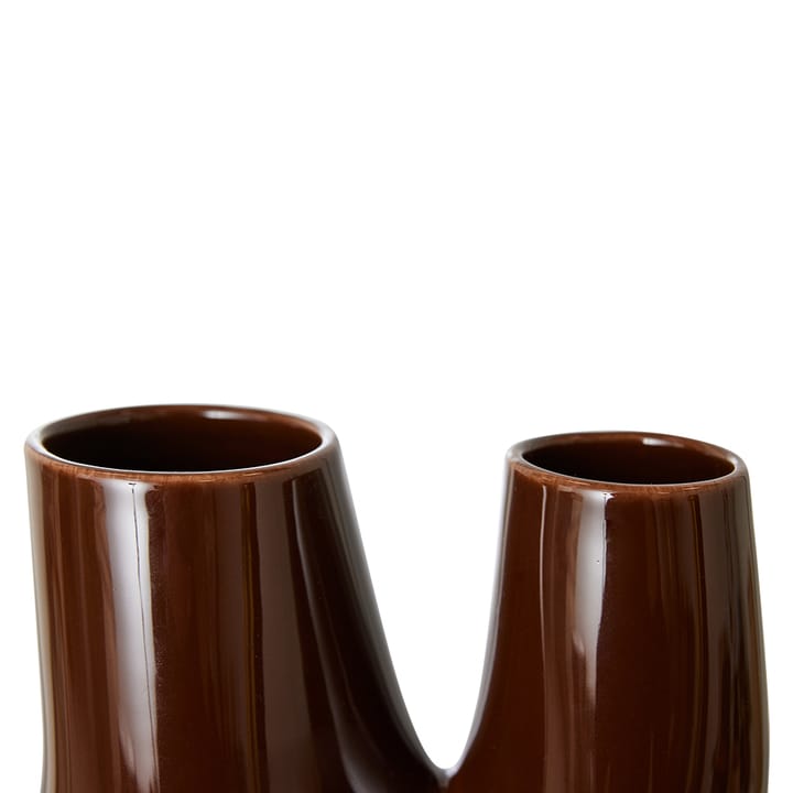 Vase Ceramic organic large 25 cm - Espresso - HKliving