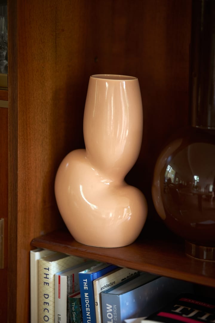 Vase Ceramic organic medium 29 cm - Cream - HKliving