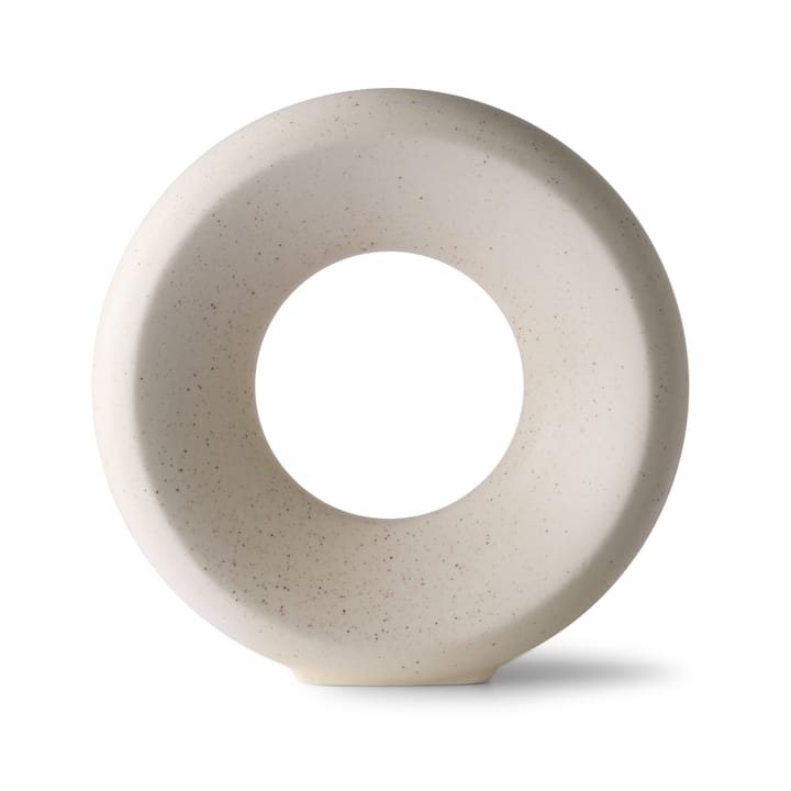 Vase Circle M 24,5 cm - White speckled - HKliving