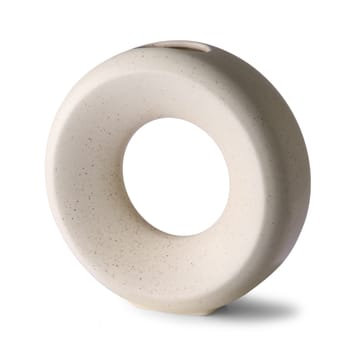 Vase Circle M 24,5 cm - White speckled - HKliving