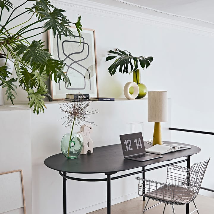 Vase Circle M 24,5 cm, White speckled HKliving