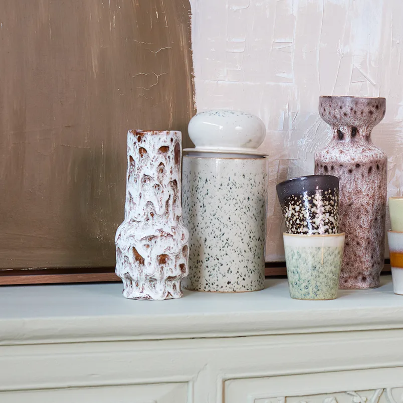 Vase Retro 20,5 cm, Lava white HKliving