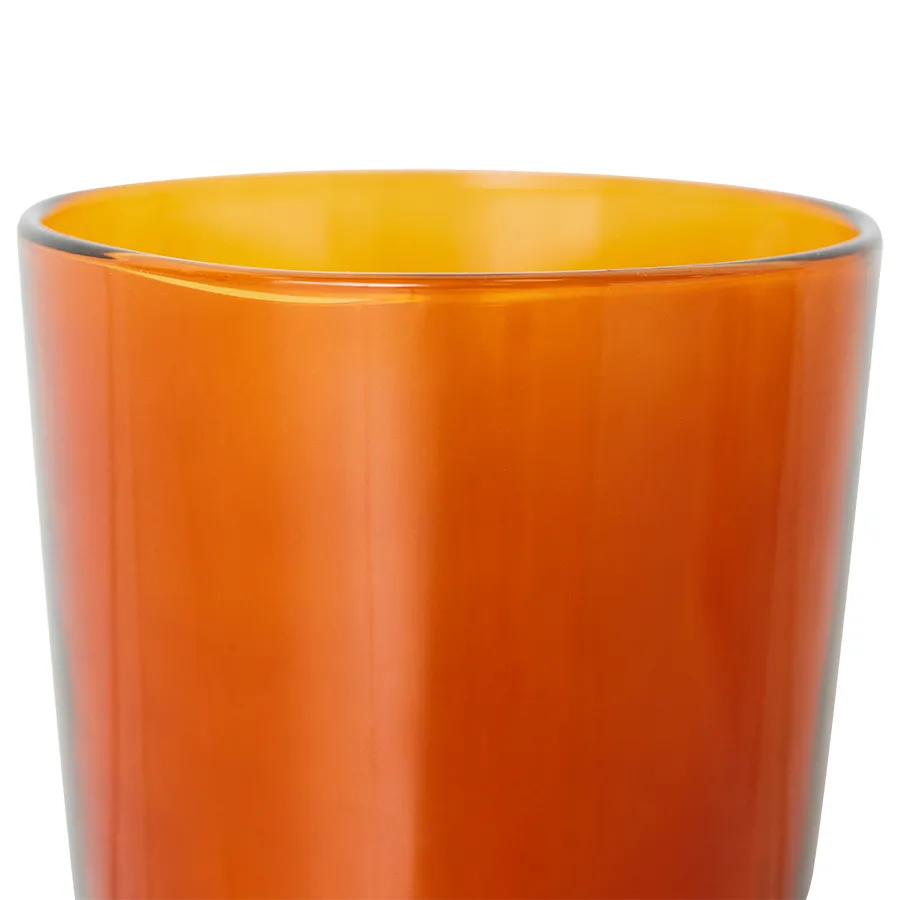 Verre à thé 70's glassware 20 cl, lot de 4, Amber brown HKliving